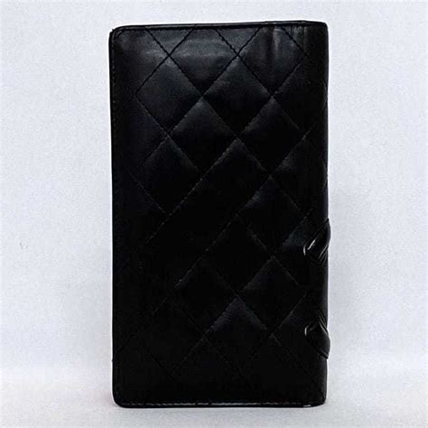 chanel leather cambon fold wallet long walletw coin pocket